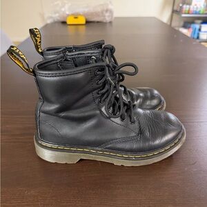 Dr. Martens Black Leather Boots Kids US 3